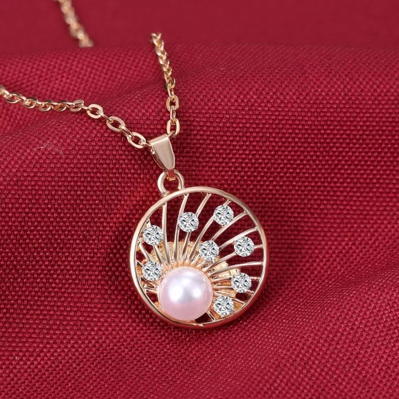 💎NWT Pearl Necklace, earrings and ring combo - Picture 5 of 7